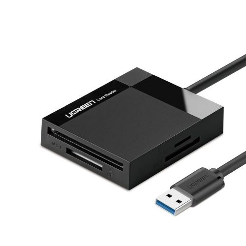 UGREEN CR125 4 az 1-ben USB 3.0 kártyaolvasó 0.5m, fekete (30333B)