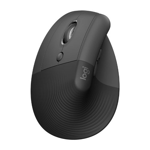 Logitech Lift balkezes függőleges ergonómikus vezeték nélküli egér grafitszürke (910-006474)