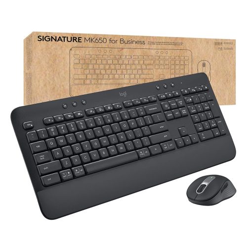 Logitech Signature MK650 Combo For Business vezeték nélküli billentyűzet + egér grafitszürke (920-011008)