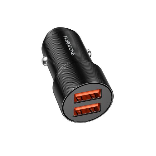 BOROFONE BZ19 WISDOM AUTÓS TÖLTŐ - 2XUSB - 12W Fekete