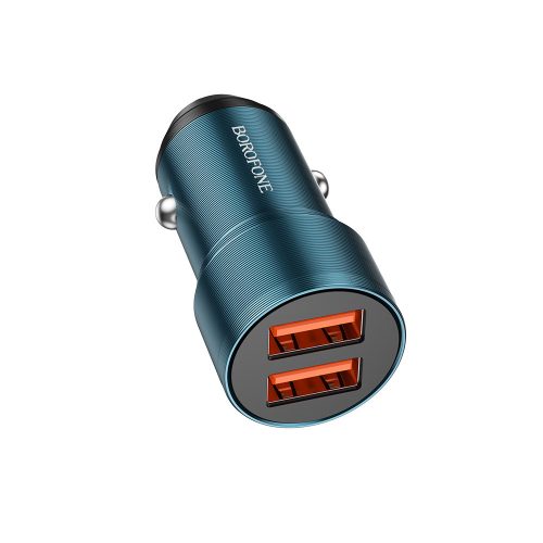 BOROFONE BZ19 WISDOM AUTÓS TÖLTŐ - 2XUSB - 12W KÉK