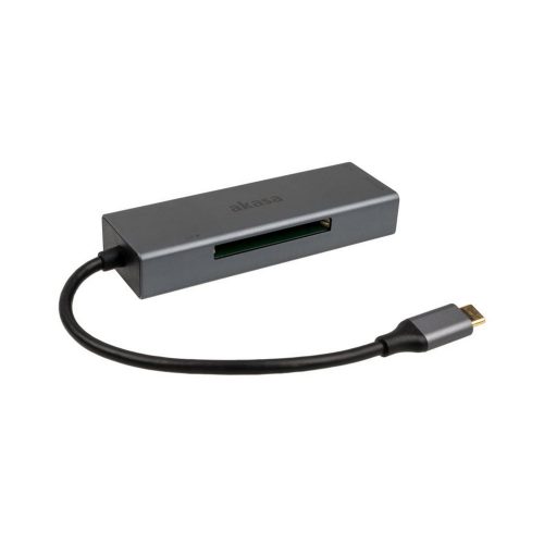 Akasa 3 az 1-ben USB-C kártyaolvasó ezüst (AK-CR-09BK)