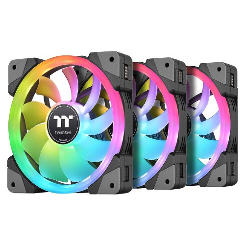 Thermaltake SWAFAN EX14 RGB TT Premium Edition ventilátor fekete-fehér 3db (CL-F144-PL14SW-A)