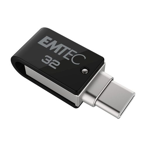 Emtec T260C Mobile and Go Type-C USB 3.2 fekete Pendrive 32GB (ECMMD32GT263C)