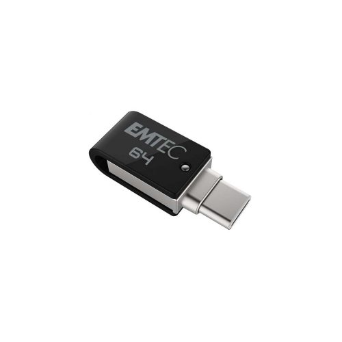 Emtec T260C Mobile and Go Type-C USB 3.2 fekete Pendrive 64GB (ECMMD64GT263C)