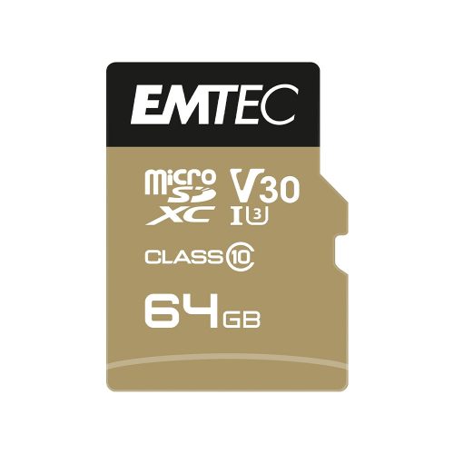 Emtec SpeedIN Pro 64GB microSDXC memóriakártya + adapter (ECMSDM64GXC10SP)