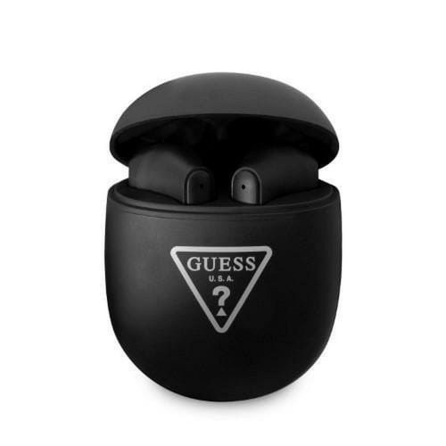 GUESS bluetooth fülhallgató SZTEREO (v5.0, TWS, mikrofon, vízálló + töltőtok) Fekete