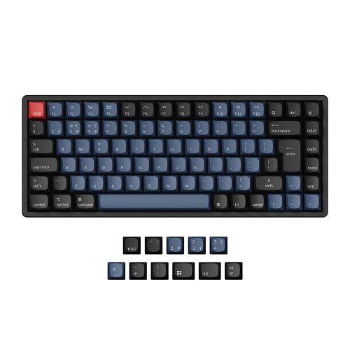 Keychron K2 Pro RGB angol gaming Hot-swap Gateron G Pro Red mechanikus Bluetooth / USB billentyűzet (Aluminum frame) (K2P-J1-UK)