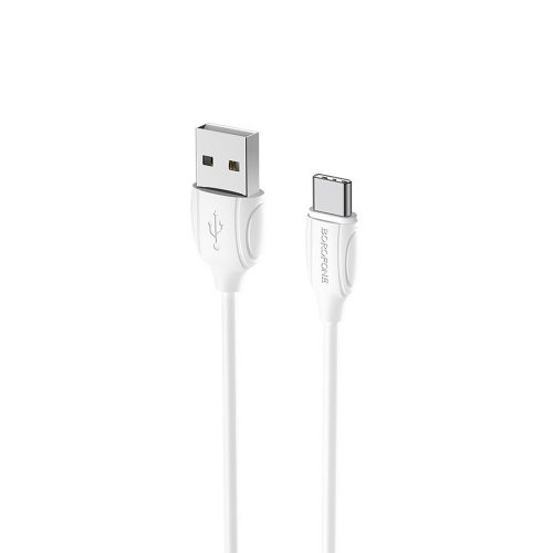 BOROFONE BENEFIT BX19 KÁBEL - USB A C TÍPUSHOZ - 3A 1 MÉTER FEHÉR