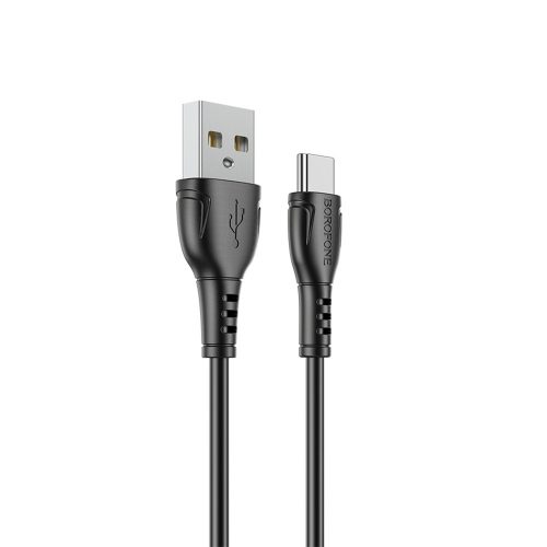 BOROFONE BX51 TRIUMPH KÁBEL - USB A C TÍPUSHOZ - 3A 1 MÉTER Fekete