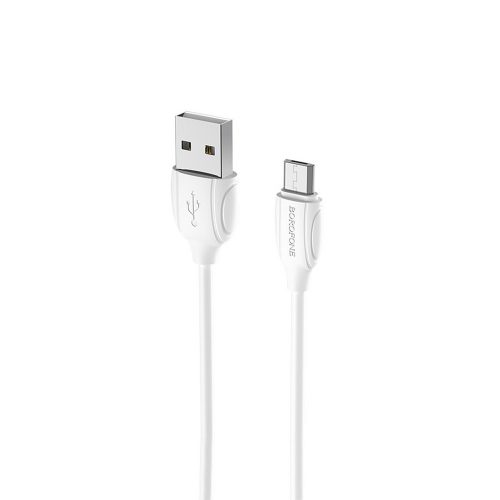 BOROFONE BX19 ELŐNYÖS KÁBEL - USB-MICRO USB - 2,4A 1 MÉTER FEHÉR