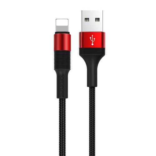 BOROFONE BX21 KIVÁLÓ KÁBEL - USB-LIGHTNING - 2,4A 1 MÉTER PIROS