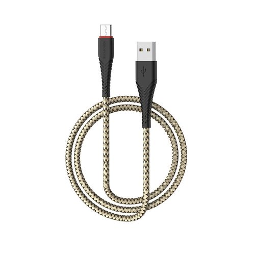 BOROFONE BX25 ERŐTELJES KÁBEL - USB A C TÍPUSHOZ - 3A 1 MÉTER Fekete
