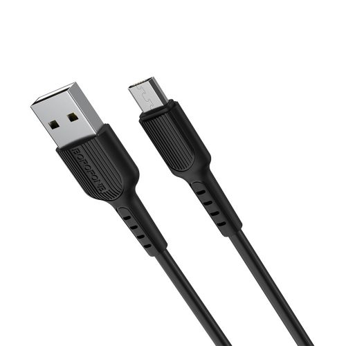 BOROFONE BX16 EASY KÁBEL - USB-MICRO USB - 2A 1 MÉTER Fekete