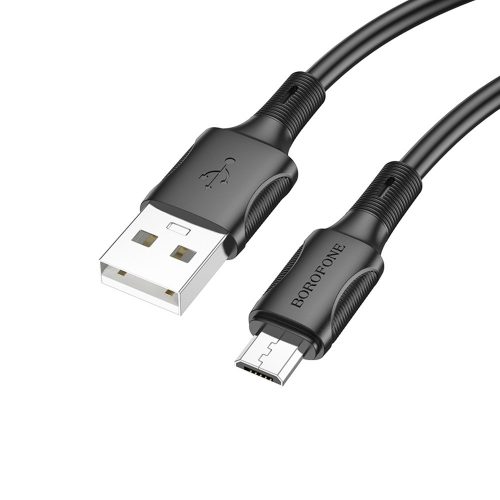 BOROFONE BX80 SUCCEED KÁBEL - USB-MICRO USB - 2.4A 1 MÉTER Fekete