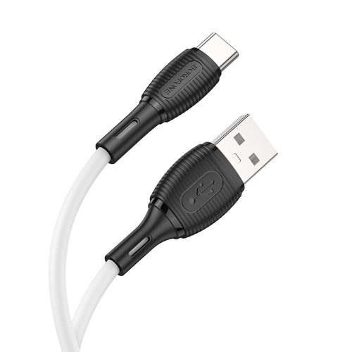 BOROFONE BX86 ADVANTAGE KÁBEL - USB A C TÍPUSHOZ - 3A 1 MÉTER FEHÉR