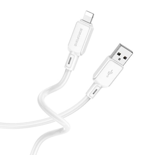 BOROFONE CABLE BX94 CRYSTAL COLOR - USB TO LIGHTNING - 2,4A 1 MÉTER FEHÉR