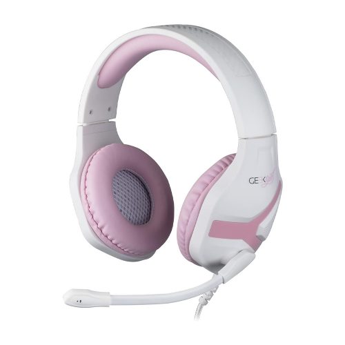 Konix Mythics Geek Girl Crystal gaming headset fehér-rózsaszín (KX-GG-GH/CRYSTAL)