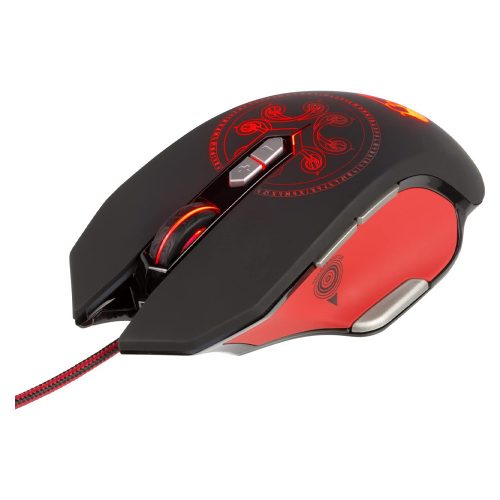 Konix Drakkar Heimdall gaming egér fekete-piros (KX-GMD-30-PC)