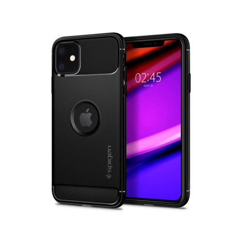 SPIGEN Rugged Armor 076CS27183 Iphone 11 matt Fekete