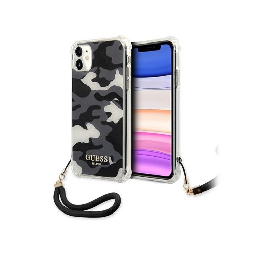 Eredeti GUESS Camo tok GUHCN61KSARBK Iphone 11 Fekete