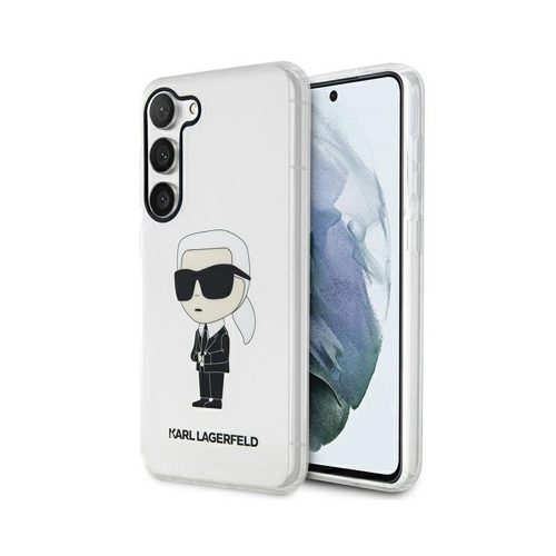 Eredeti KARL LAGERFELD Ikonik Karl Lagerfeld KLHCS23SHNIKTCT tok Samsung Galaxy S23 átlátszó