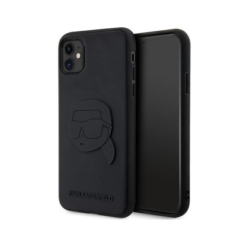 Eredeti tok KARL LAGERFELD keménytok Gumi Karl Head 3D KLHCN613DRKNK Iphone 11/ Xr Fekete