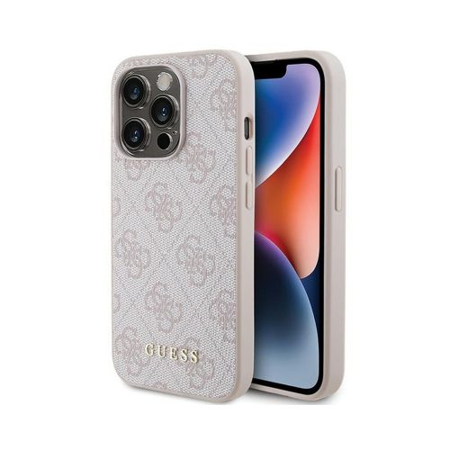 Eredeti GUESS Hardcase 4G Metal Gold Logo Case GUHCP15XG4GFPI Iphone 15 Pro Max rózsaszín