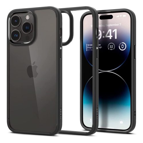 SPIGEN Ultra Hybrid ACS06799 tok iPhone 15  átlátszó,matt Fekete