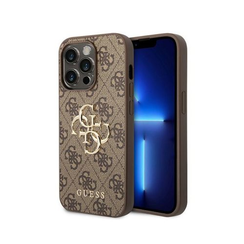 Eredeti GUESS 4G Big Metal Logo Case GUHCP15X4GMGBR Iphone 15 Pro Max barna