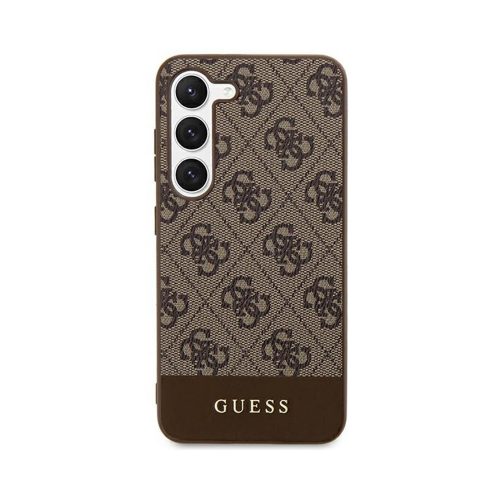 Eredeti GUESS keménytok 4G Stripe Collection tok GUHCS24LG4GLBR Samsung Galaxy S24 Ultra barna 