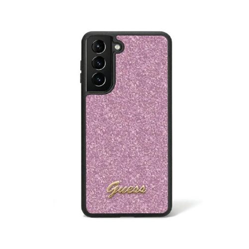 Eredeti GUESS keménytok Glitter Script GUHCS24LHGGSHU tok Samsung Galaxy S24 Ultra lila 