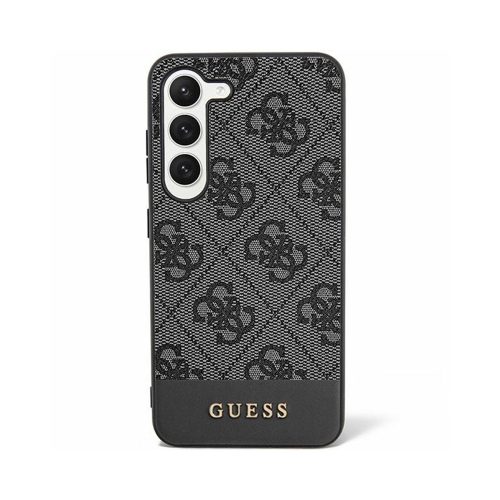 Eredeti GUESS keménytok 4G Stripe Collection tok GUHCS24SG4GLGR Samsung Galaxy S24 Fekete