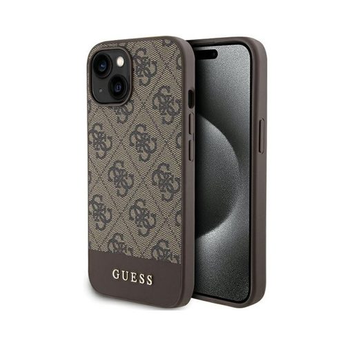 Eredeti GUESS keménytok 4G Stripe Collection GUHCP15SG4GLBR tok Iphone 14/15 barna