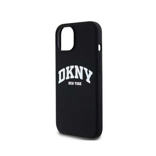 Eredeti DKNY keménytokos folyékony szilikon fehér nyomott logóval MagSafe DKHMN61SNYACH tok Iphone 11/Xr Fekete