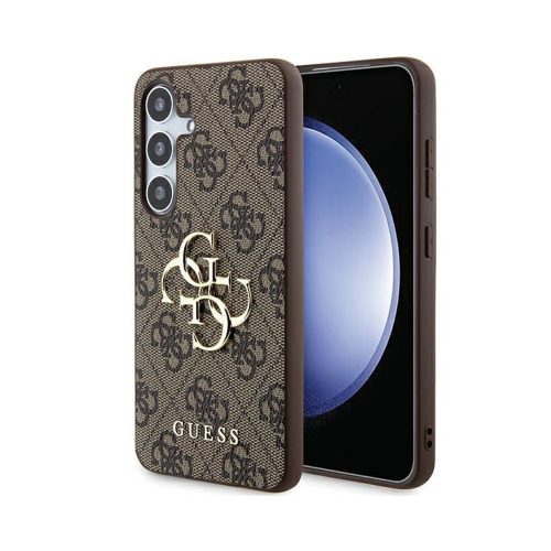 Eredeti GUESS keménytok 4G Case Big Metal Logo GUHCSA554GMGBR Samsung Galaxy A55 barna