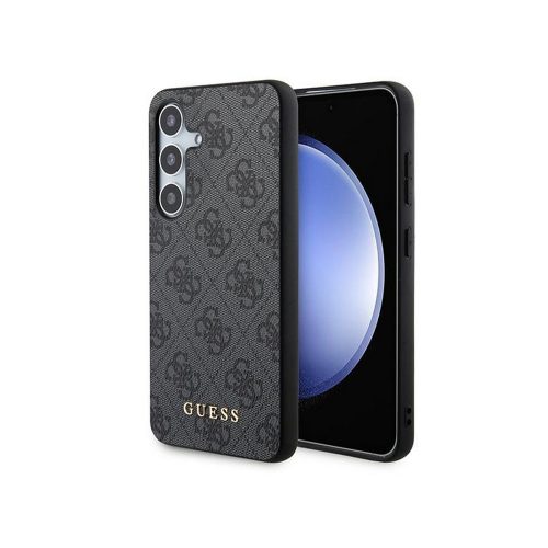 Eredeti GUESS keménytok 4G Case Metal Gold Logo GUOHCSA35G4GFGR Samsung Galaxy A35 Fekete