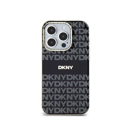 Eredeti DKNY keménytok IML Mono & Stripe MagSafe DKHMN61HRHSEK tok Iphone 11/Xr Fekete