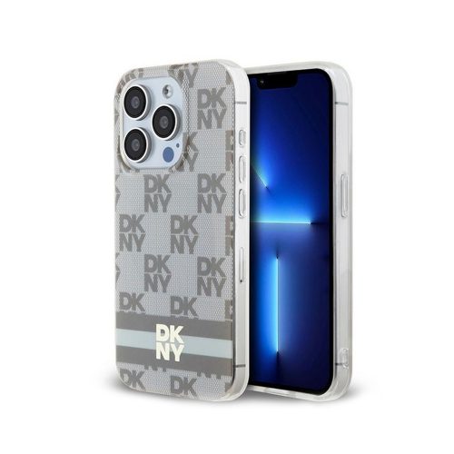 Eredeti DKNY keménytok IML Checkered Mono Pattern Pattern & Printed Stripes MagSafe DKHMP13LHCPTSE tok Iphone 13 Pro/13 