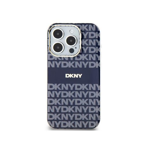 Eredeti DKNY keménytok IML Mono & Stripe MagSafe DKHMP15SHRHSEB tok Iphone 15/14/13 kékhez