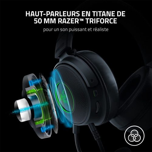 Razer Kraken V3 gaming headset fekete (RZ04-03770200-R3M1)