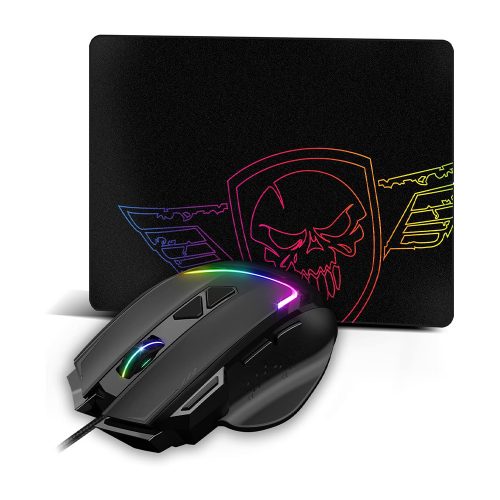 Spirit Of Gamer PRO-M3 RGB optikai Gaming egér és egérpad fekete (S-PM3RGB)