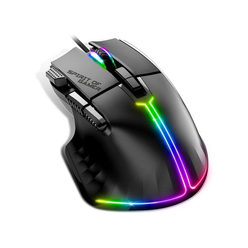 Spirit Of Gamer PRO-M5 RGB Gaming egér fekete (S-PM5RGB)