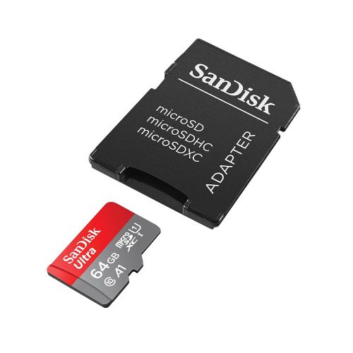 SanDisk Ultra 64GB microSDXC memóriakártya + adapter (SDSQUAB-064G-GN6MA / 215421)