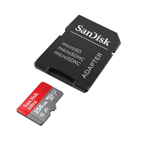 SanDisk Ultra 256GB microSDXC memóriakártya + adapter (SDSQUAC-256G-GN6MA / 215423)