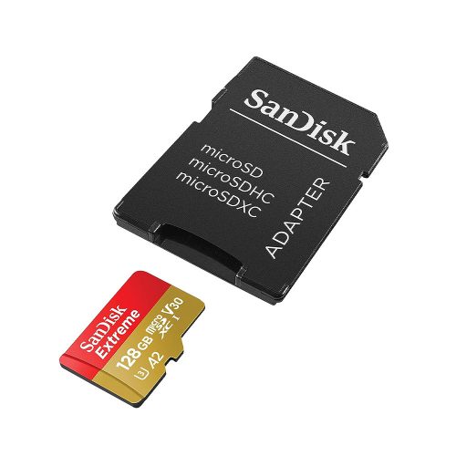 SanDisk Extreme 128GB microSDXC memóriakártya + adapter (SDSQXAA-128G-GN6MA / 121586)