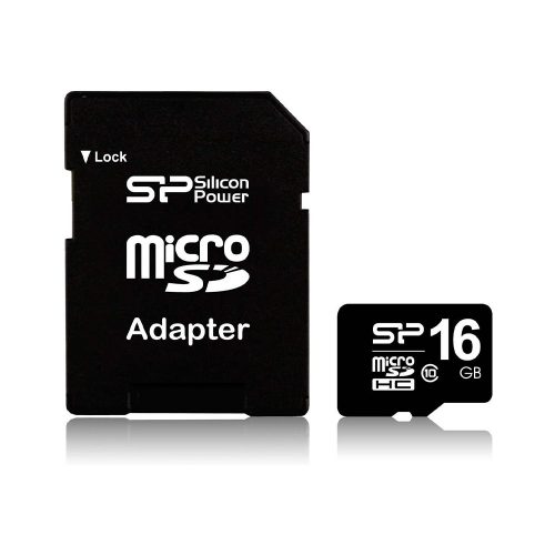 Silicon Power microSDHC CL10 + adapter 16GB (SP016GBSTH010V10SP)